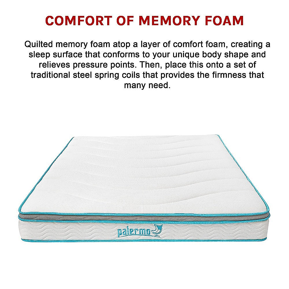 Queen 20Cm Memory Foam And Innerspring Hybrid Mattress