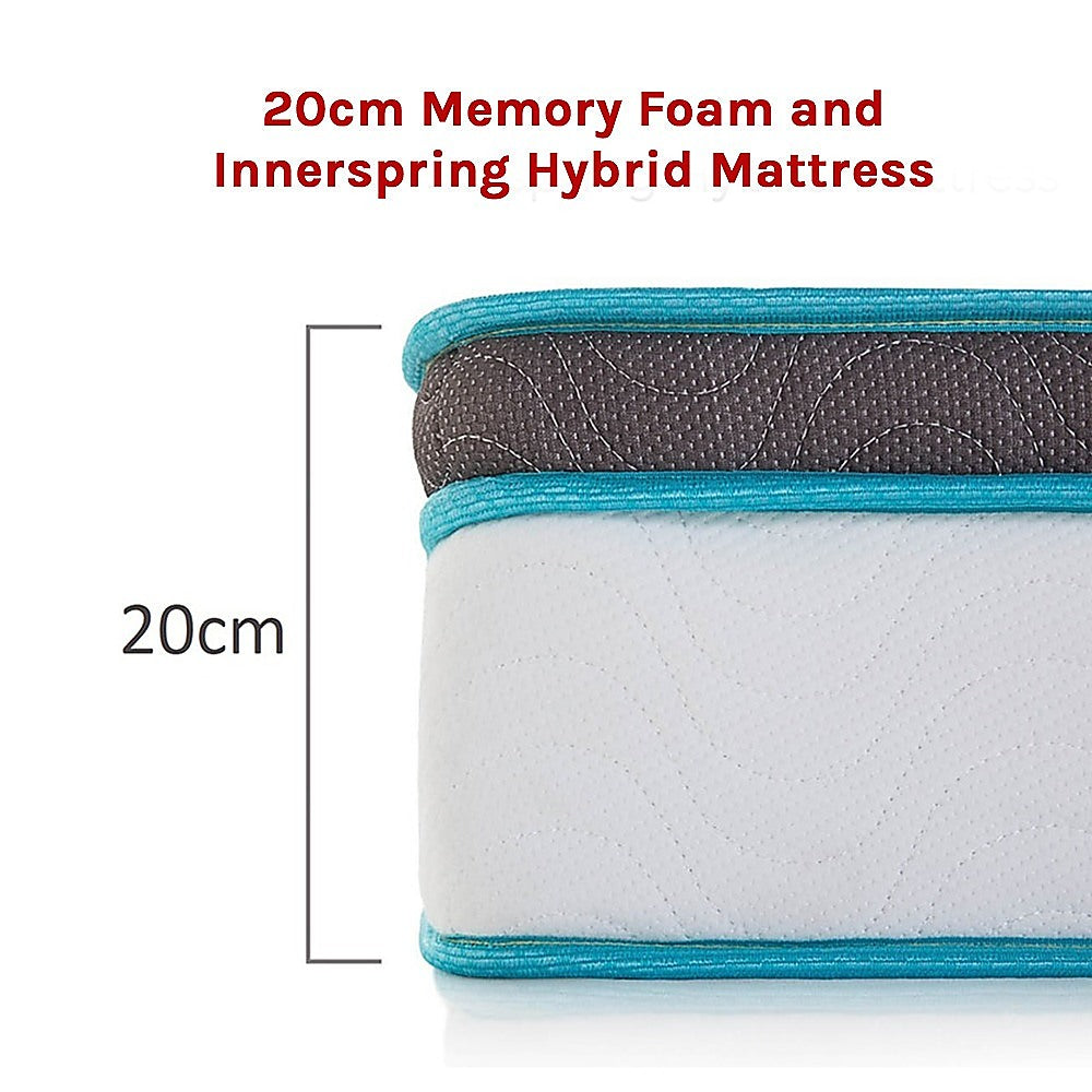 Single 20Cm Memory Foam And Innerspring Hybrid Mattress