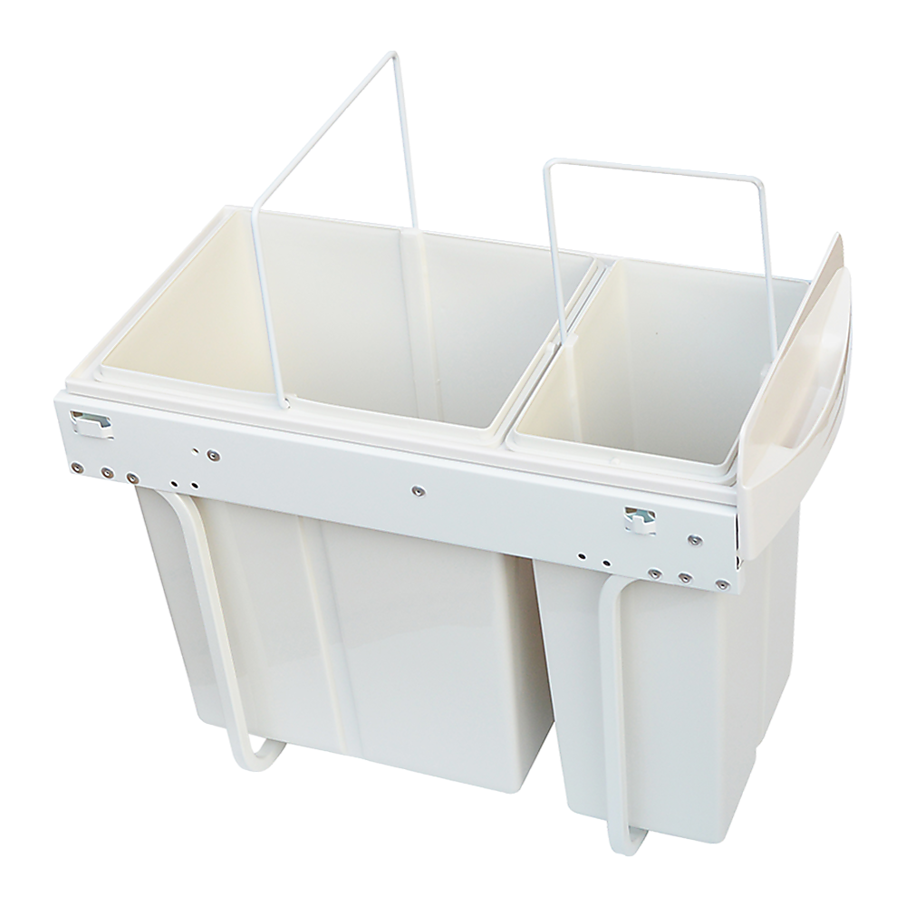 Kitchen Dual Slide Bin 10L+20L Garbage Rubbish Waste