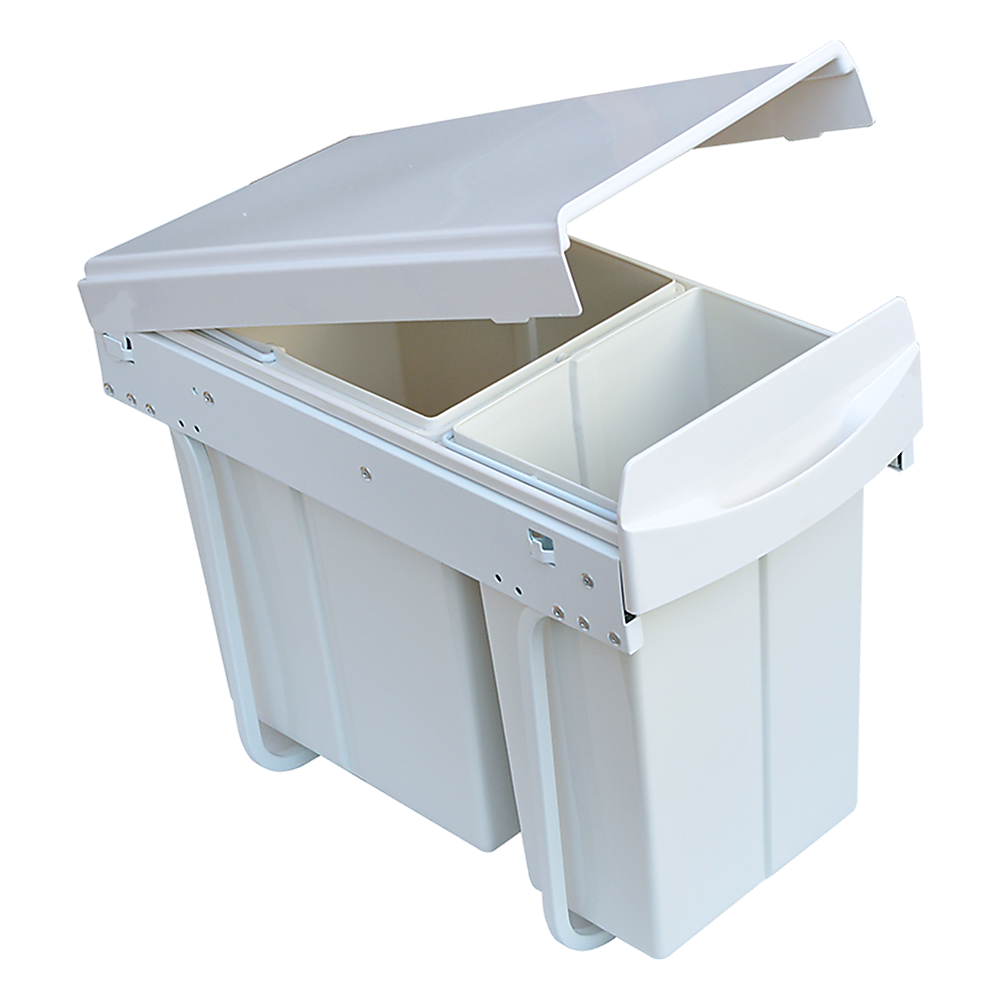 Kitchen Dual Slide Bin 10L+20L Garbage Rubbish Waste