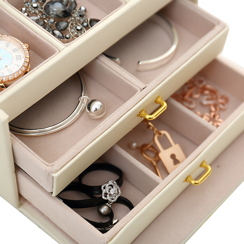 Jewellery Storage Box Girls Rings Necklaces Display Organiser Storage