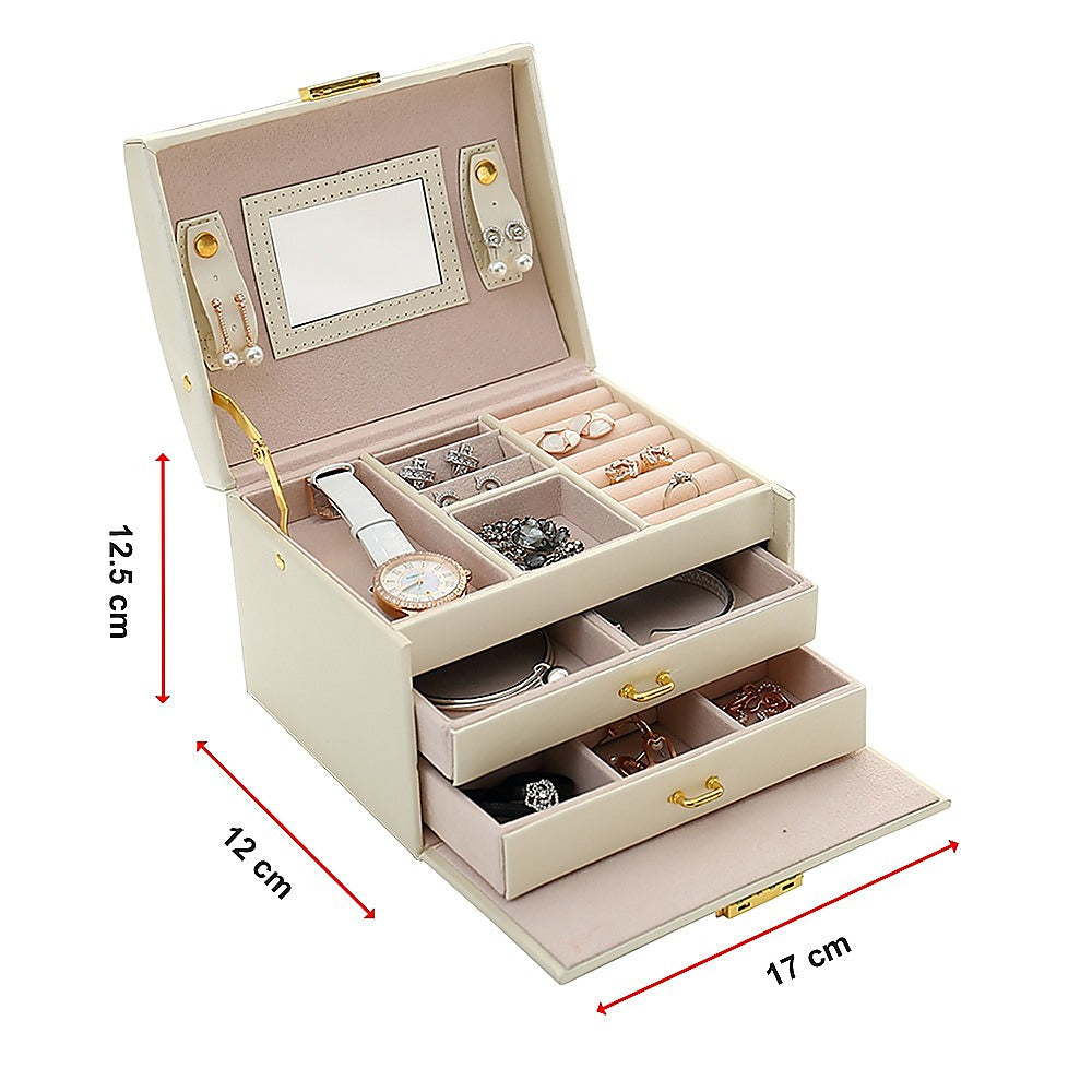 Jewellery Storage Box Girls Rings Necklaces Display Organiser Storage