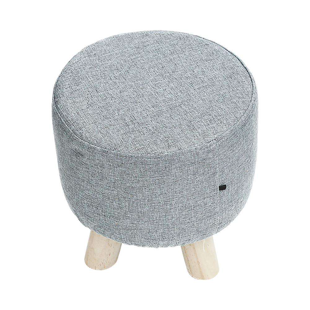 Fabric Ottoman Foot Stool With Wood Storage