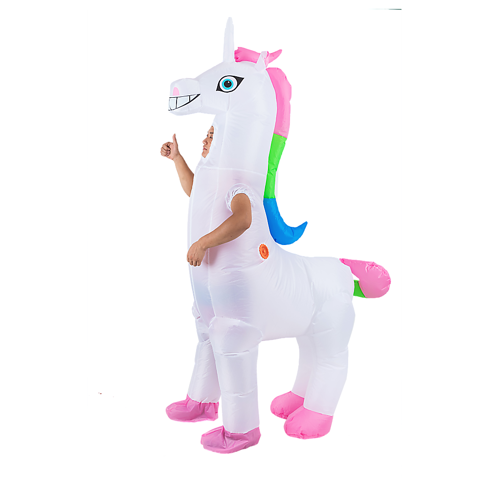 Giant Unicorn Fancy Dress Fan Inflatable Costume Suit