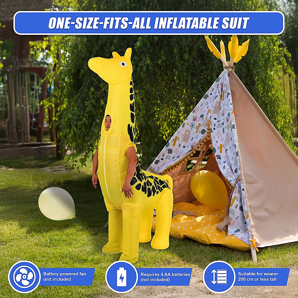 Giraffe Fancy Dress Fan Inflatable Costume Suit