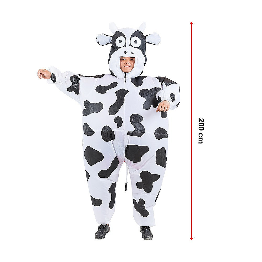 Cow Fancy Dress Fan Inflatable Costume Suit