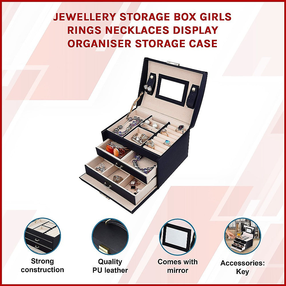 Girls Jewellery Storage Organiser Box