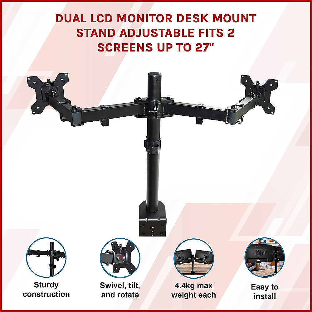 Dual Lcd Monitor Desk Mount Stand