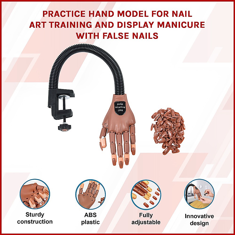 Practice Hand Model - Nail Art Training And Display With False Nails