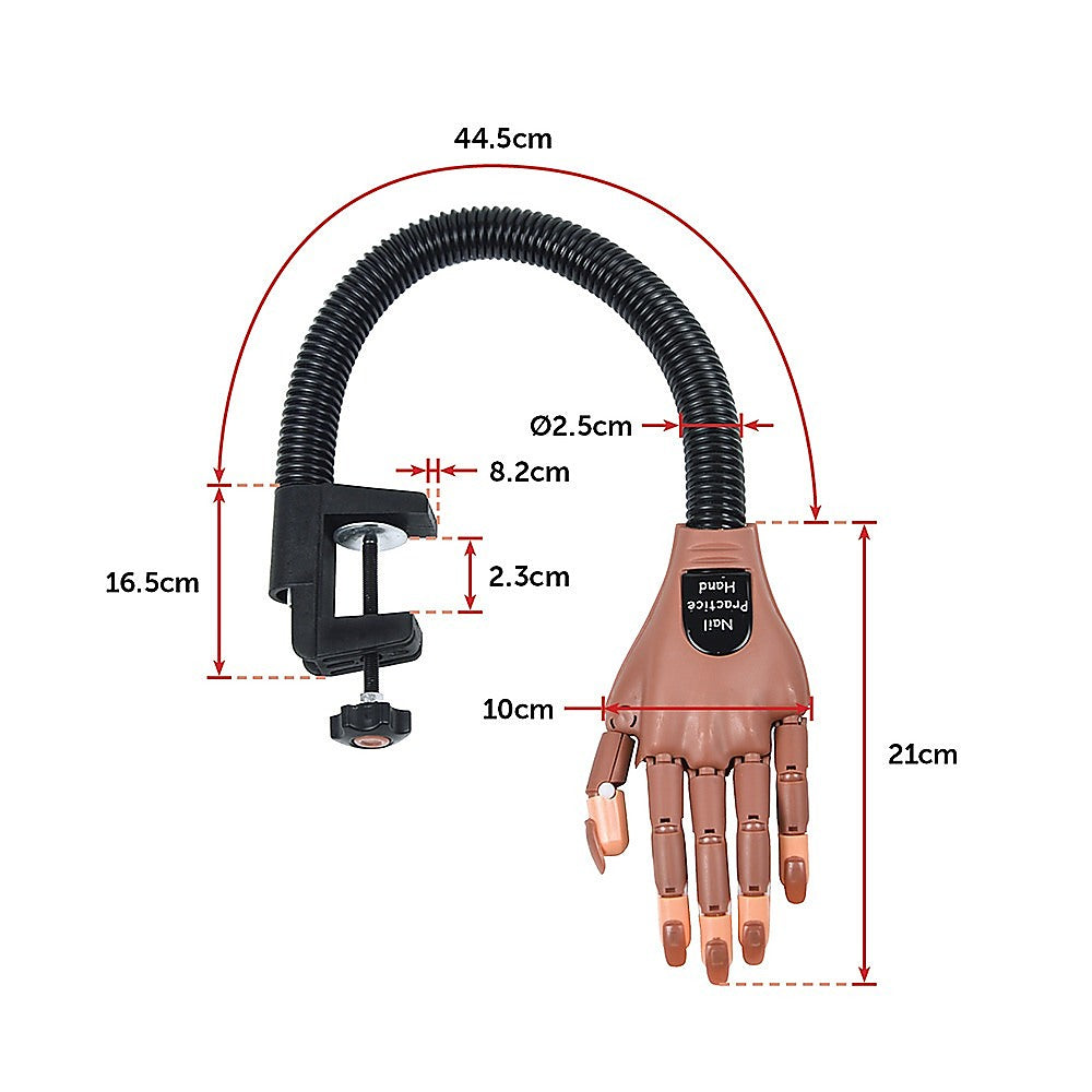 Practice Hand Model - Nail Art Training And Display With False Nails