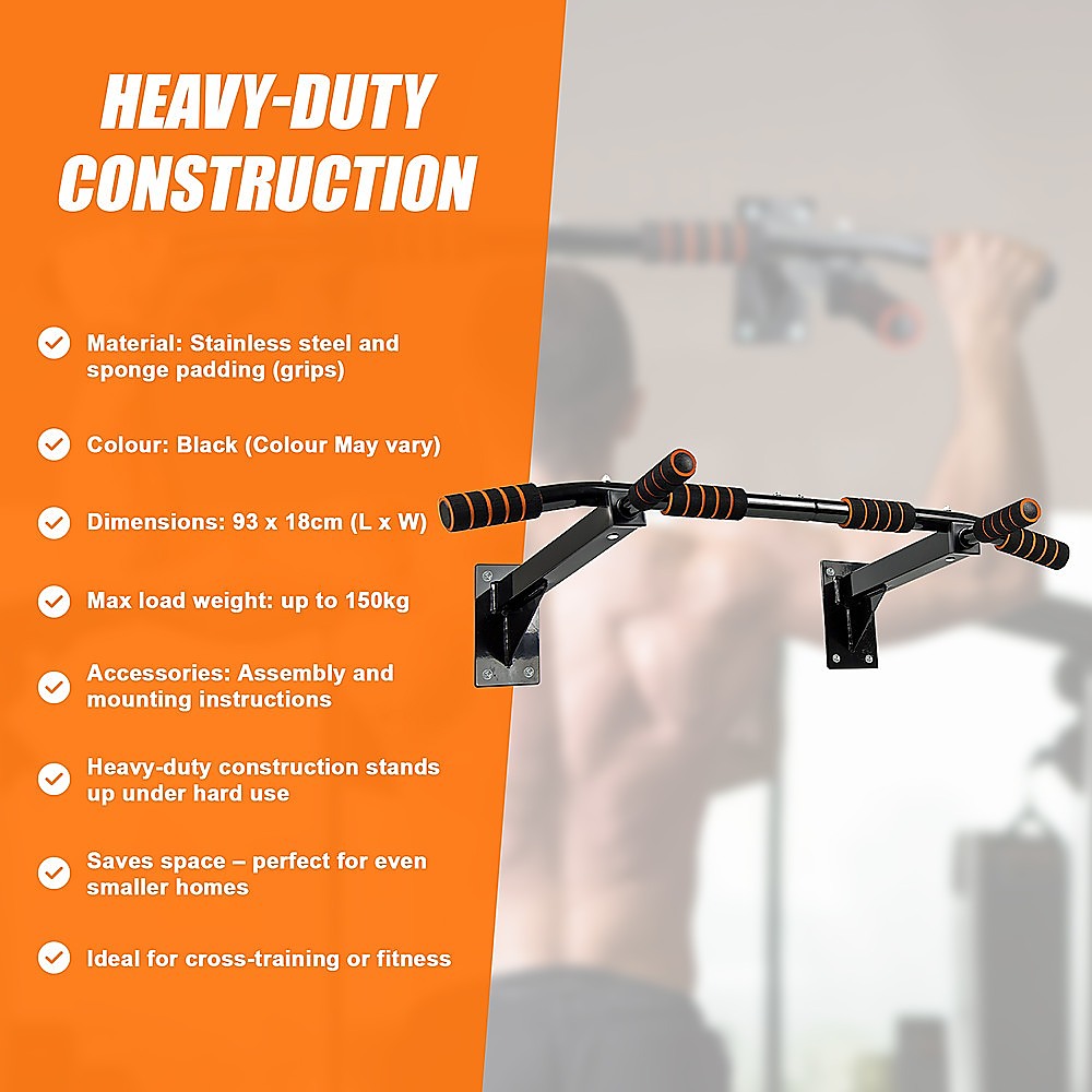 Heavy-Duty Wall/Ceiling Mounted Chin Up Pull Up Bar