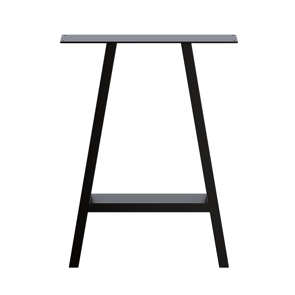 Rustic Vintage Steel Dining Table Legs (71Cm, 2X, Black)