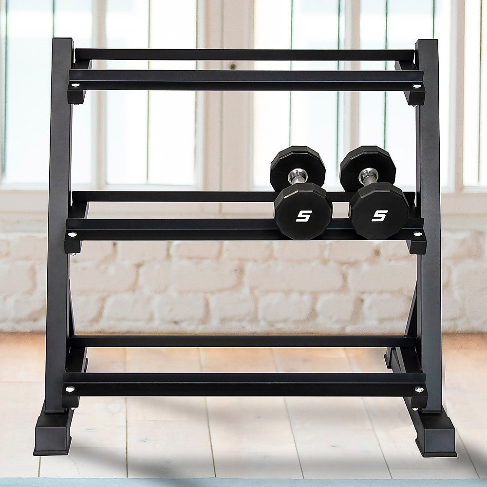 Dumbbell Rack Heavy Duty 3-Tier Home Gym Fitness Stand