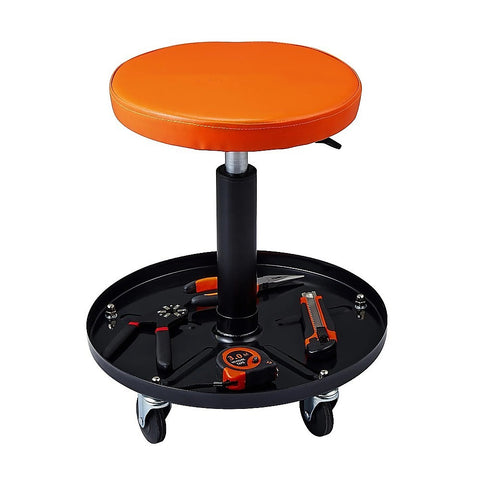 Rolling Shop Stool Mechanics Garage Stool Adjustable Work Seat Creeper