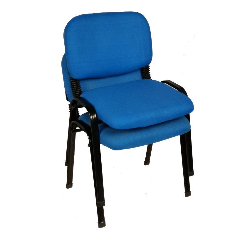 Stackable Office Conference Visitor and Community Chairs Blue