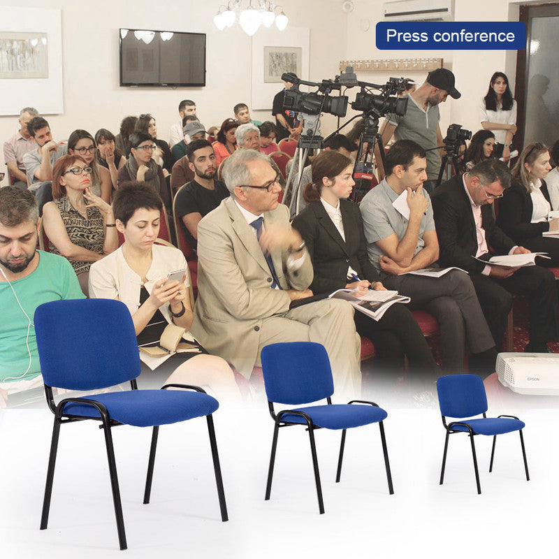 Stackable Office Conference Visitor and Community Chairs Blue