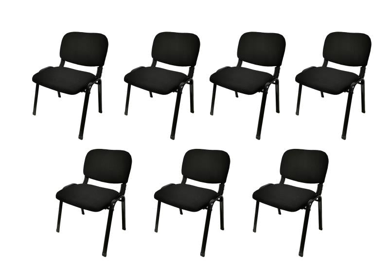 Stackable Office Conference Visitor and Community Chairs Blue