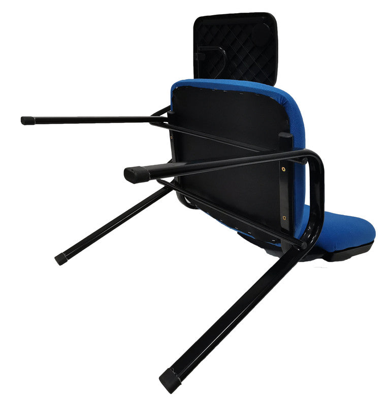 Lecture Chair with Table Top for Classroom Lecture Training 6 Pcs-Blue