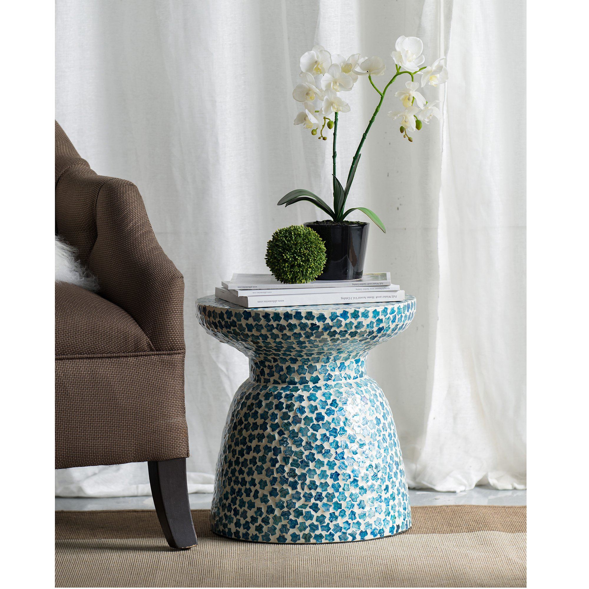 Santorini Shell Stool/Side Table