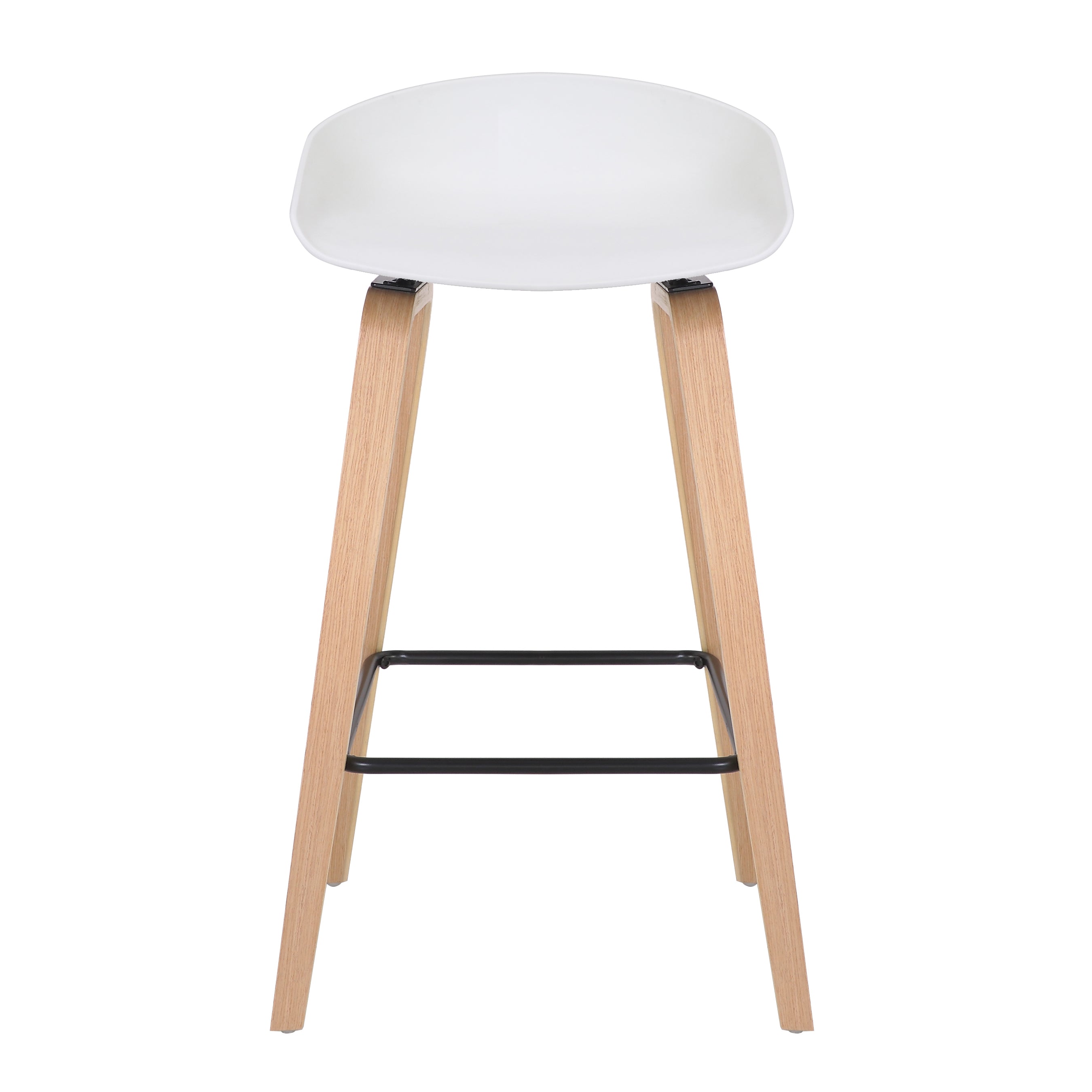 White Bar Stool Modern Cushioned Design for Comfortable