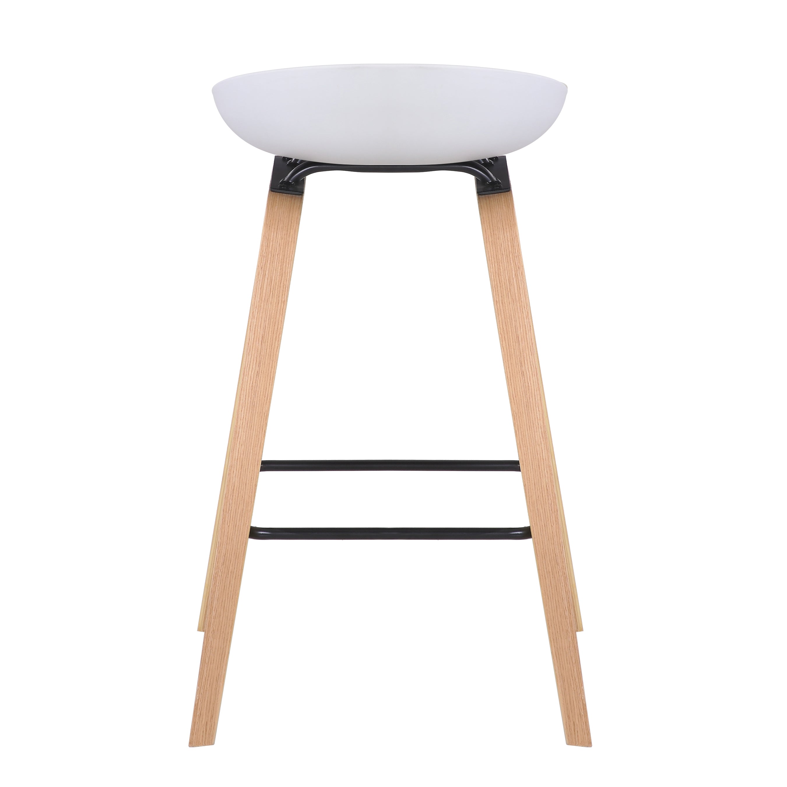 White Bar Stool Modern Cushioned Design for Comfortable