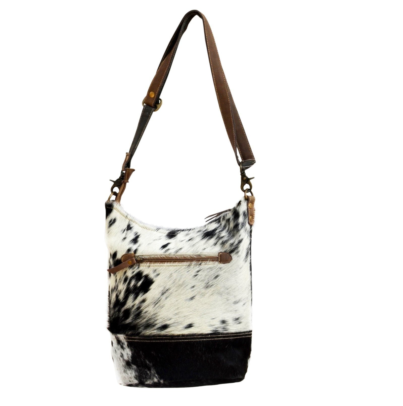 Oval Cowhide Tote Bag