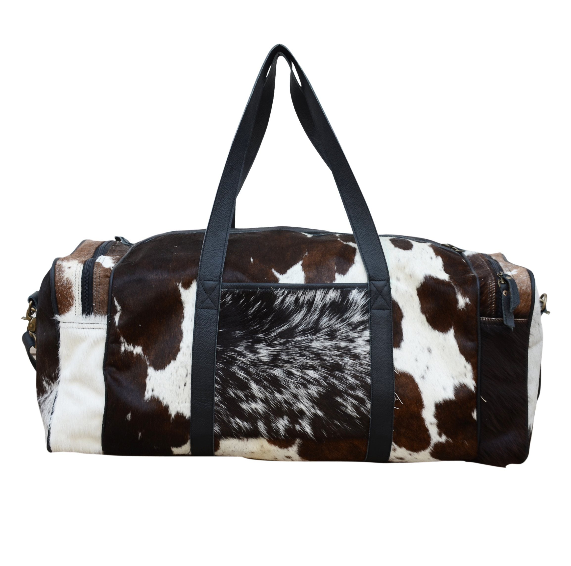 Cowhide Patch Overnight Bag