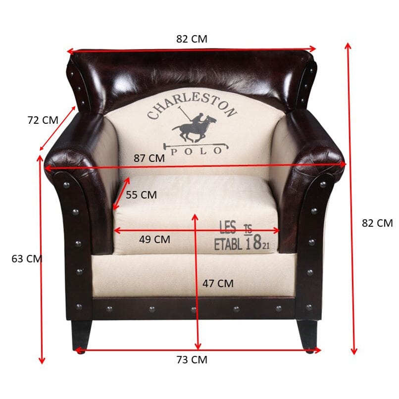 Charleston Polo Vintage Arm Chair