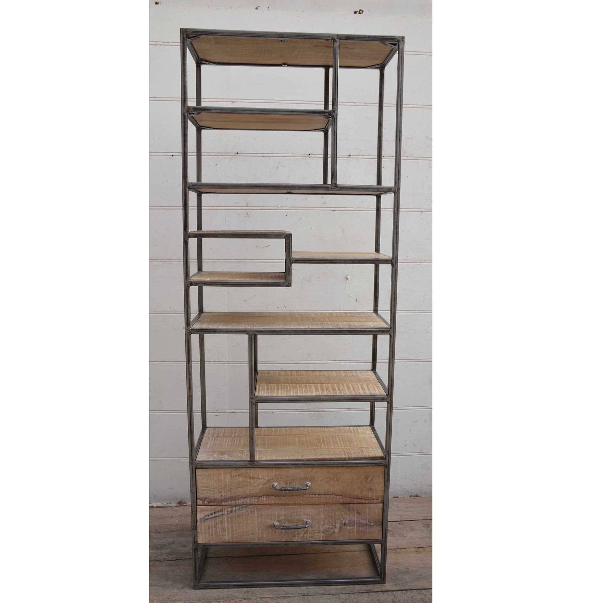 Slim Industrial Iron Bookcase