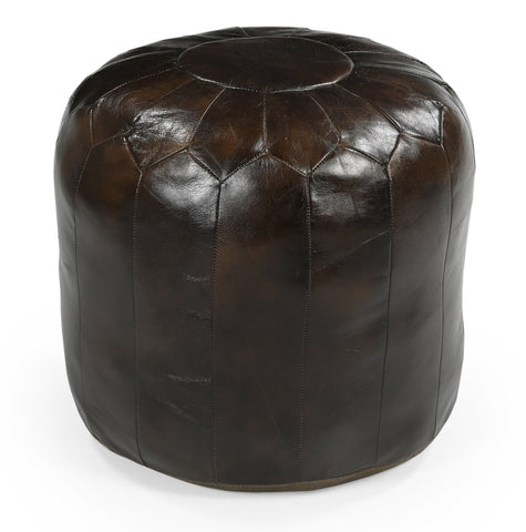 Genuine Leather Moroccan Ottoman