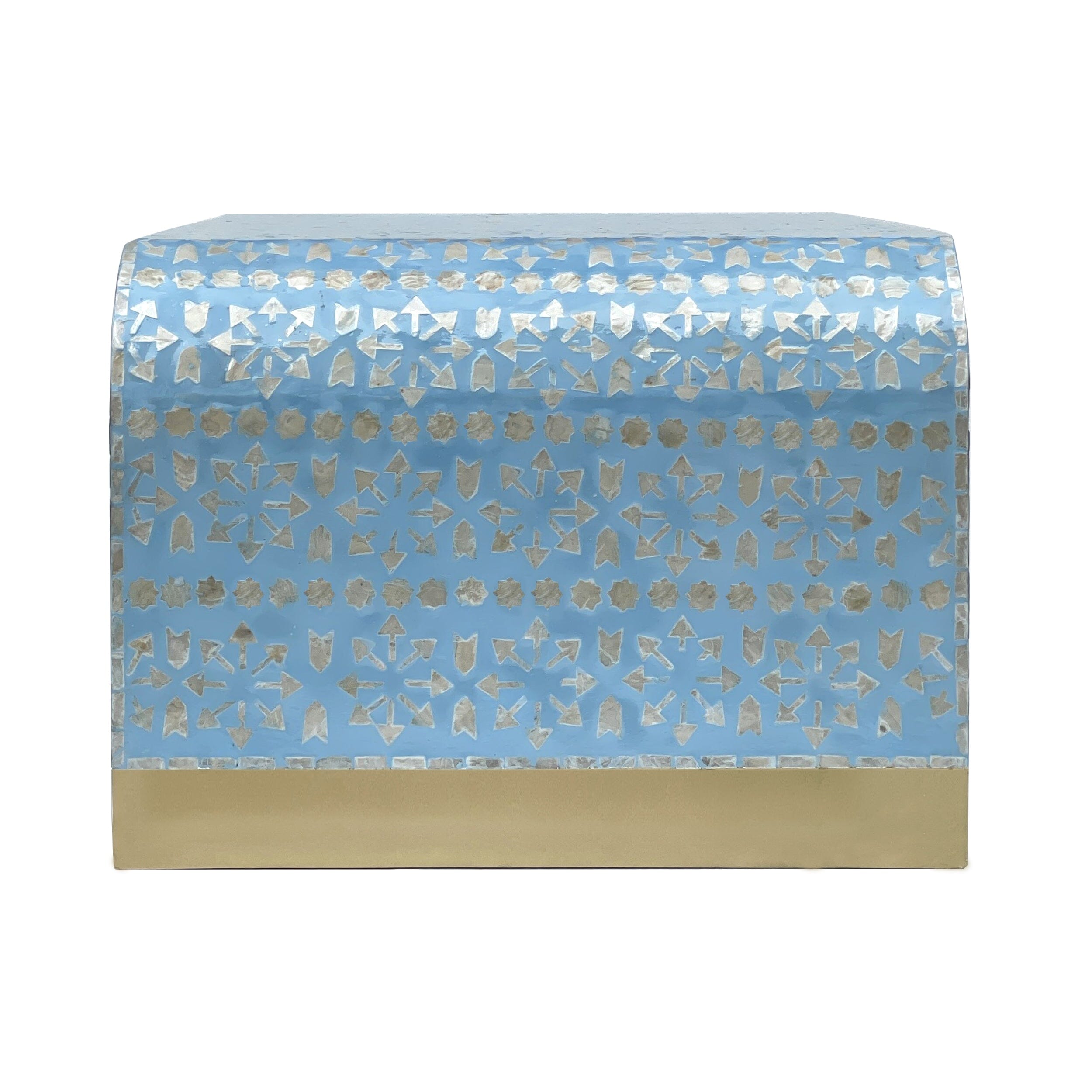 Mother Of Pearl Mediterranean Breeze Low Profile Coffee Table