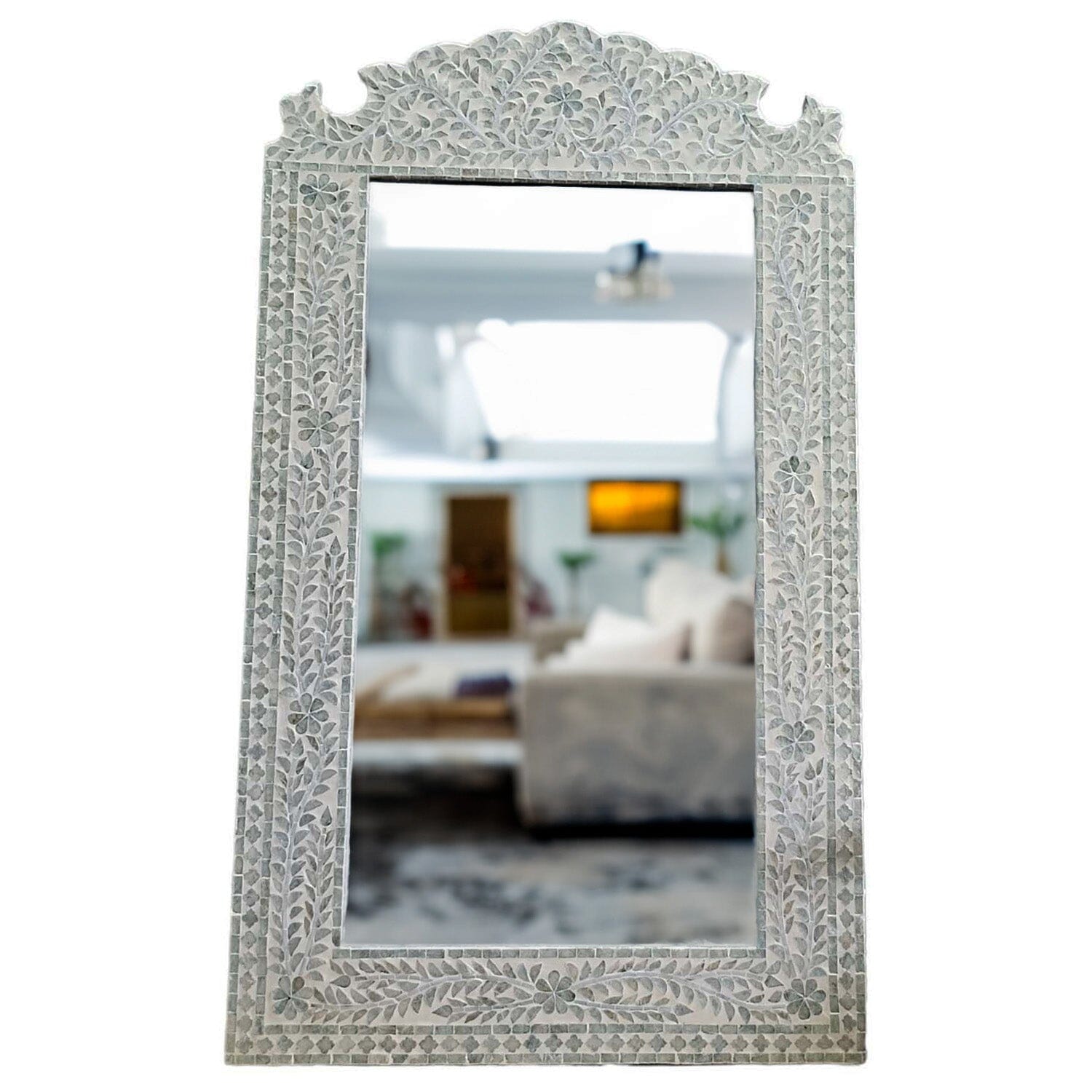 Mother Of Pearl Serene Reflection Wall Mirror