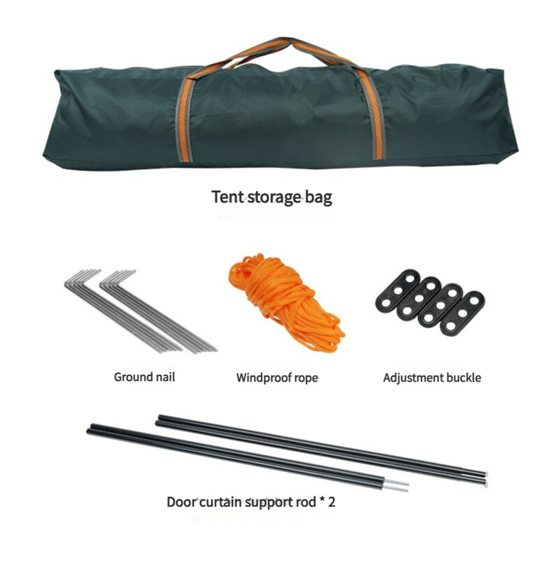 Spacious Straight-Door Tent - Large Size