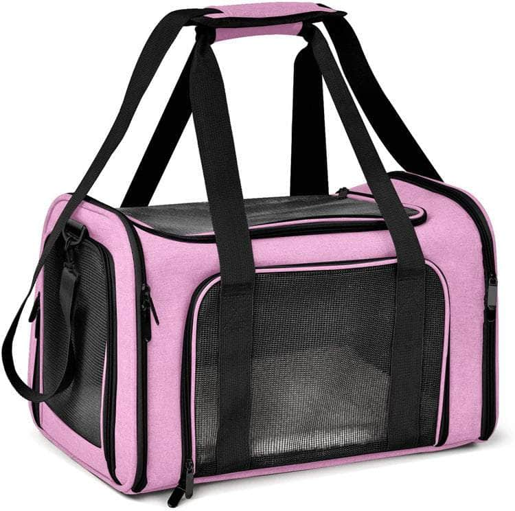 XL Black Portable Foldable Pet Carrier Bag - Large Capacity Travel Carrier