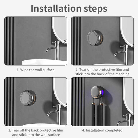 Modern UV-C Toothbrush Sterilizer - Dual Slot Wall-Mounted Holder