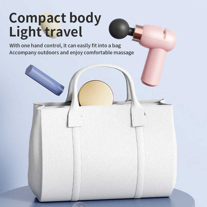 Portable Pink Massage Gun - Quiet Compact Design