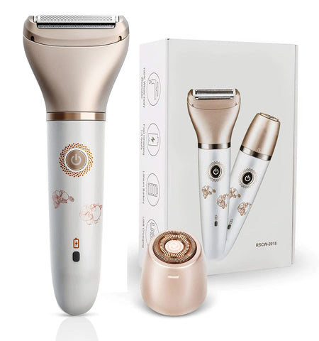 Sleek Electric Lady Shaver - Replaceable Head & Portable Design