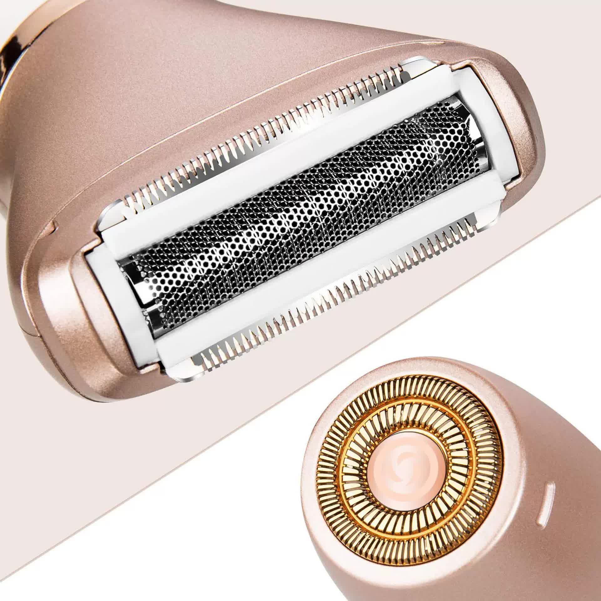 Sleek Electric Lady Shaver - Replaceable Head & Portable Design