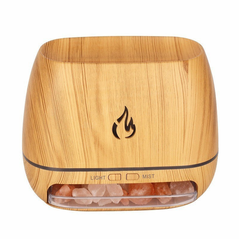 Stylish Wooden Flame Diffuser - Aromatherapy & Humidifier Combo