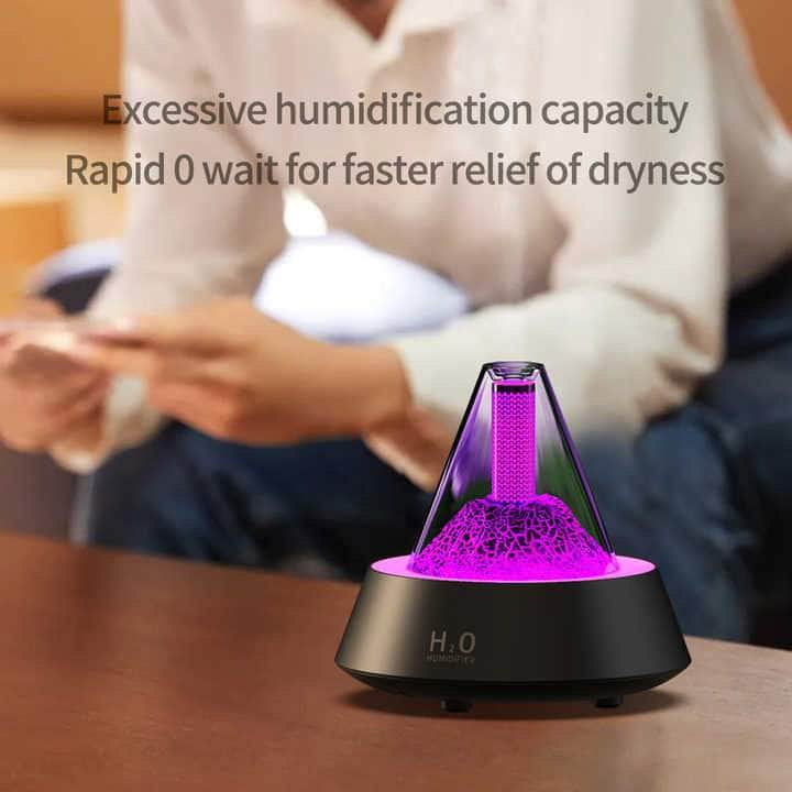 Sleek White Flame Mist Humidifier - Ultrasonic Aromatherapy Diffuser