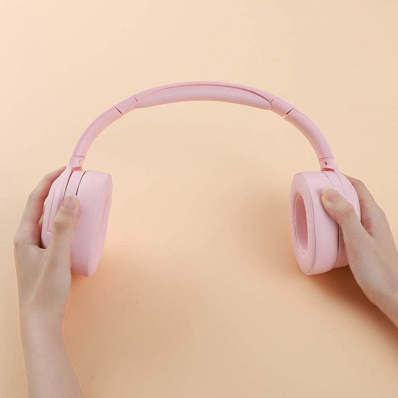 Pink Wireless Noise-Cancelling Headphones - Long Battery Life