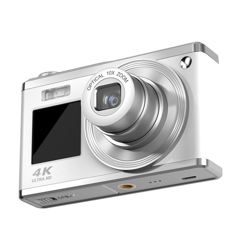 4K Digital Camera - 10X Zoom, Dual-Screen Vlogging