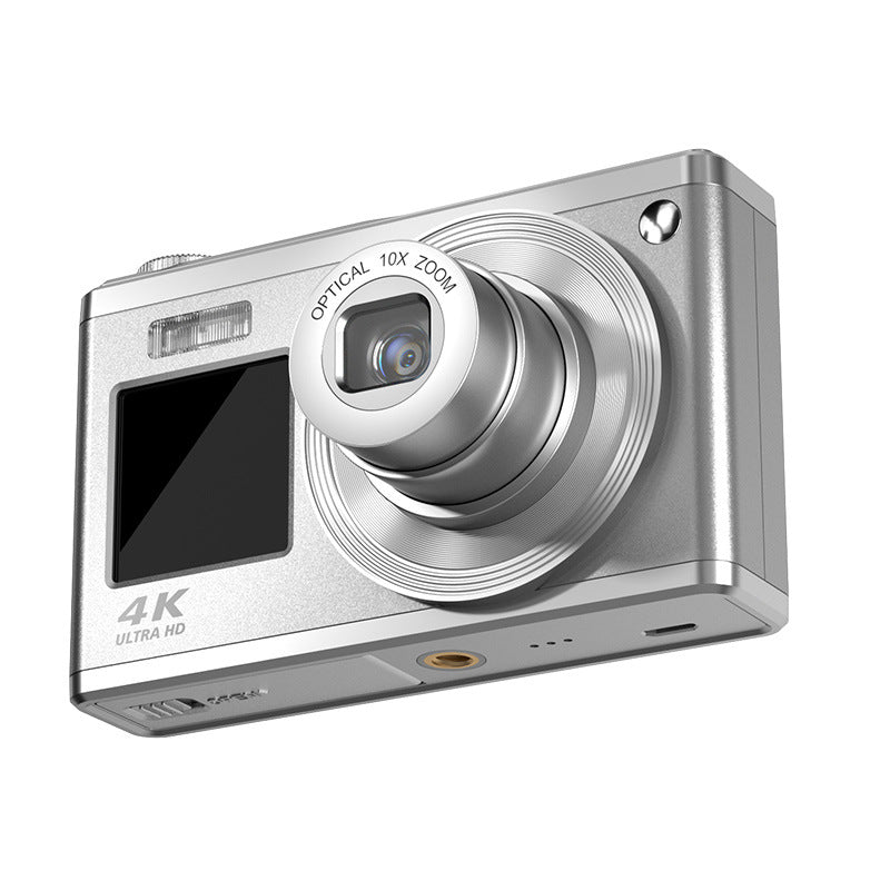 4K Digital Camera - 10X Zoom, Dual-Screen Vlogging