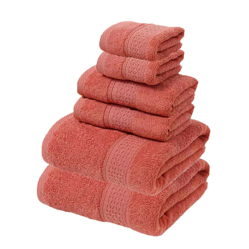 Pink Luxury Cotton Towel Set - Soft & Absorbent (6-Piece)