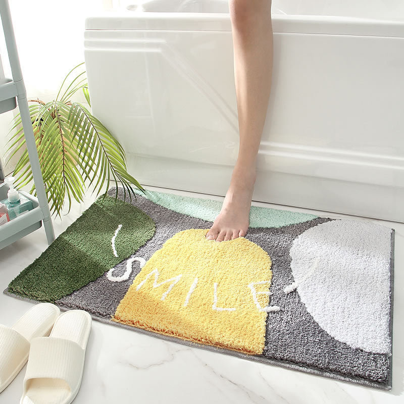 Super Absorbent Non-Slip Bath Mat - Grey Stone 40x60CM