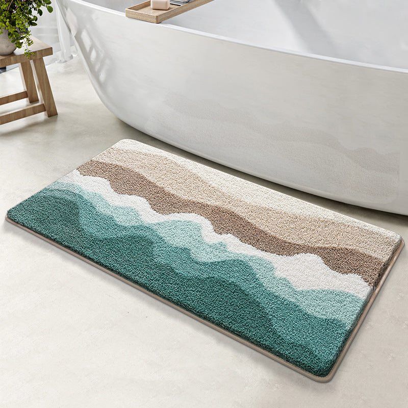 Super Absorbent Non-Slip Bath Mat - Grey Stone 40x60CM