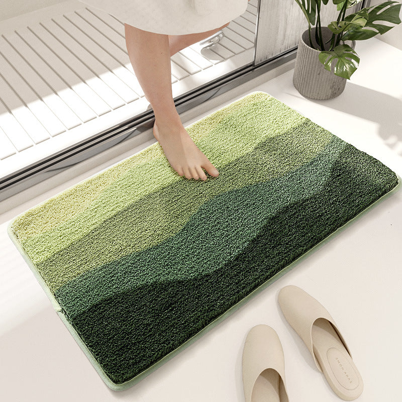 Super Absorbent Non-Slip Bath Mat - Grey Stone 40x60CM