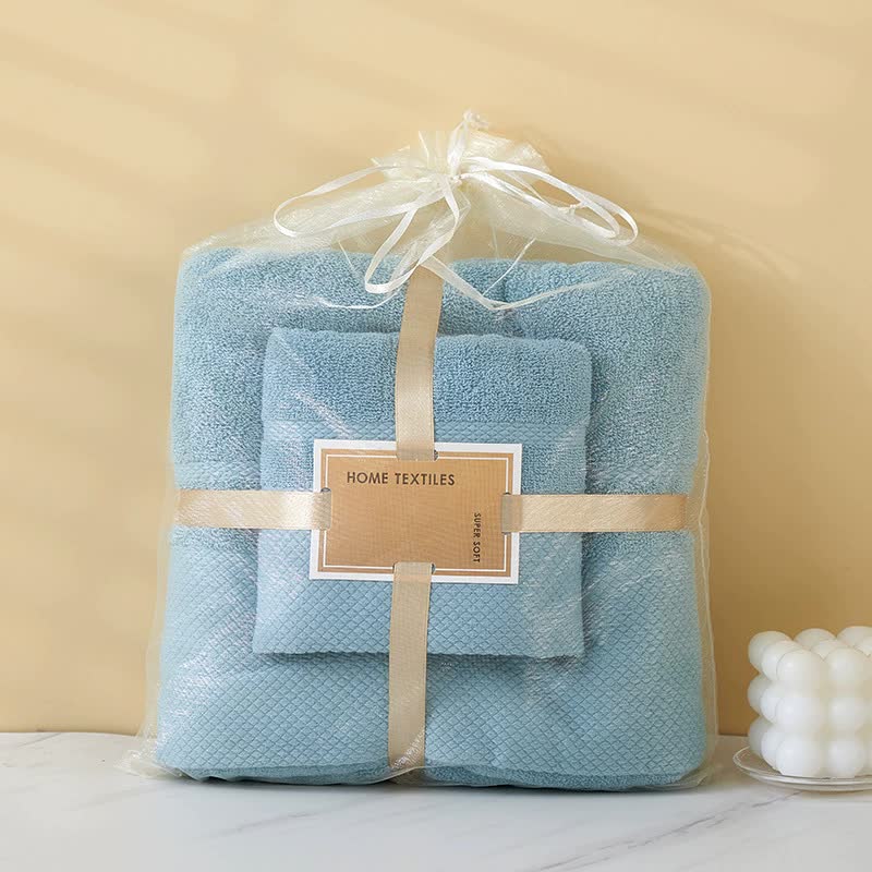 Soft Beige Absorbent Towel Set - Wrap & Bath Towels