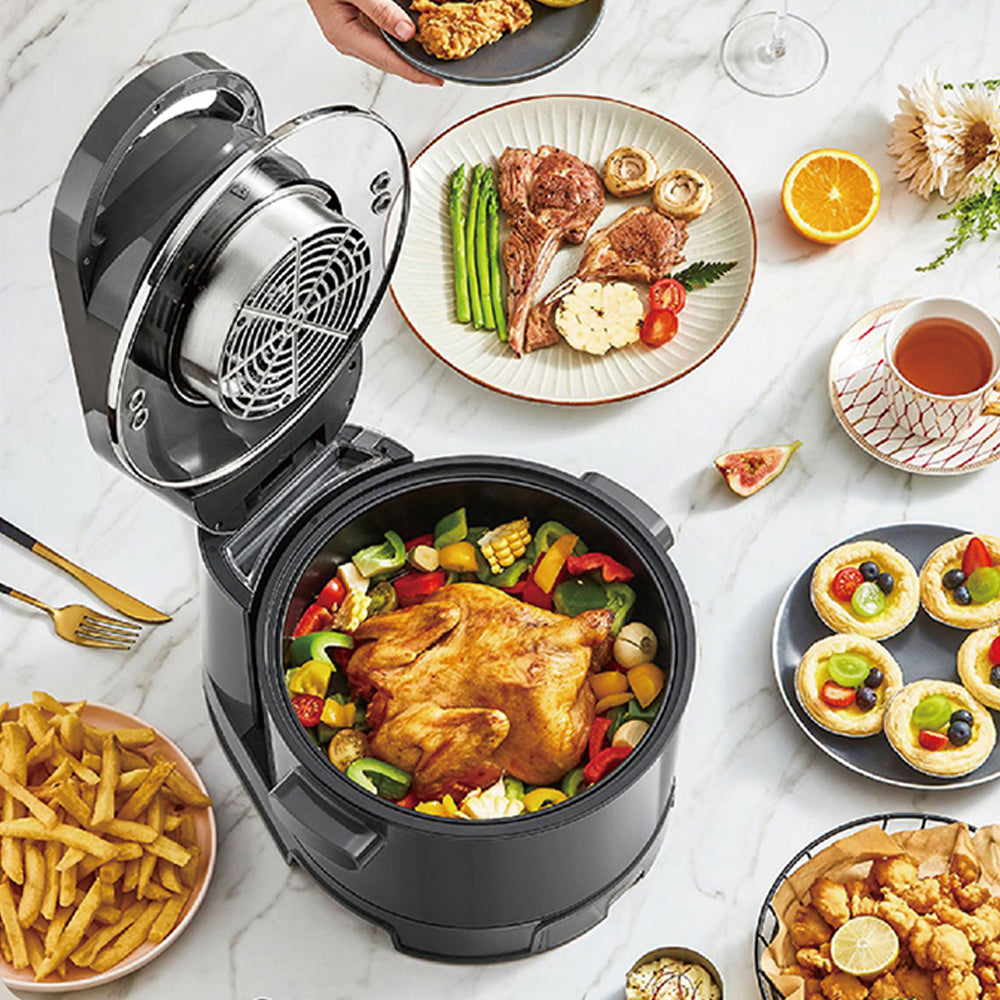 Layer Multi-functional 2 in 1 air fryer & smokeless BBQ grill  KZ-50