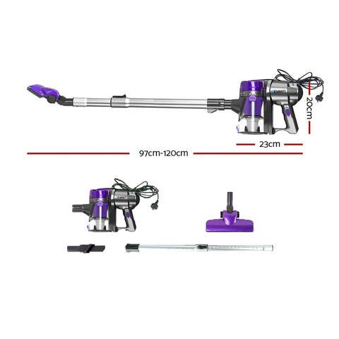 Powerful Purple Corded Stick Vacuum Cleaner - 450W